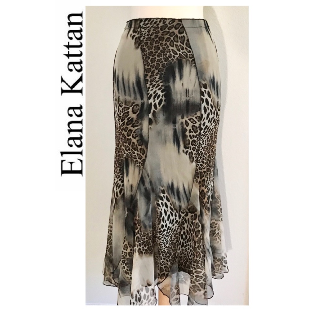 Elana Kattan Women’s Animal Print Skirt
